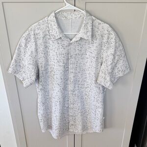 lululemon athletica White Textured Button Down Shirt